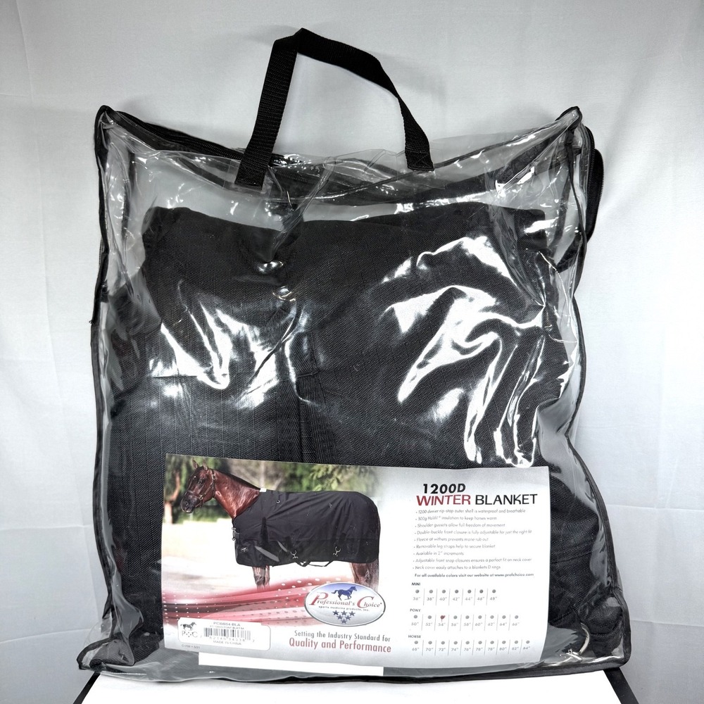 Professionals Choice 1200D Winter Waterproof Pony Horse Blanket 54" / NEW in Bag